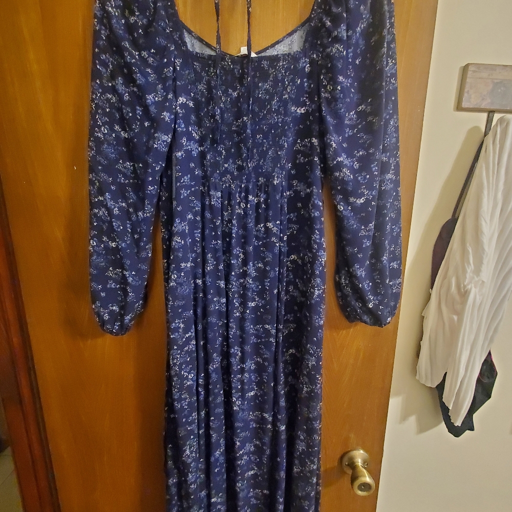 & Other Stories Los Angeles Atelier tie back square neck soft dress